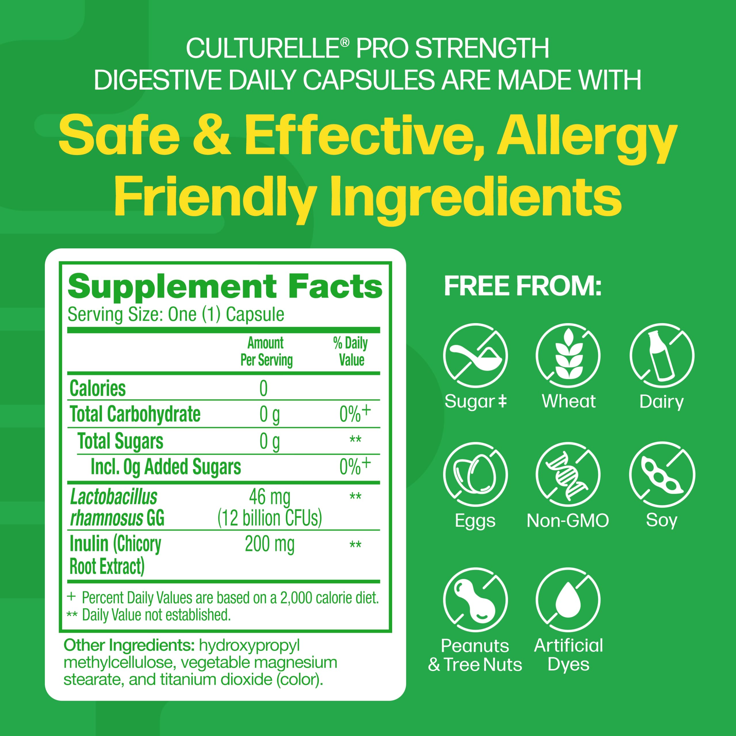 Culturelle Pro Strength capsules close-up highlighting probiotic strain