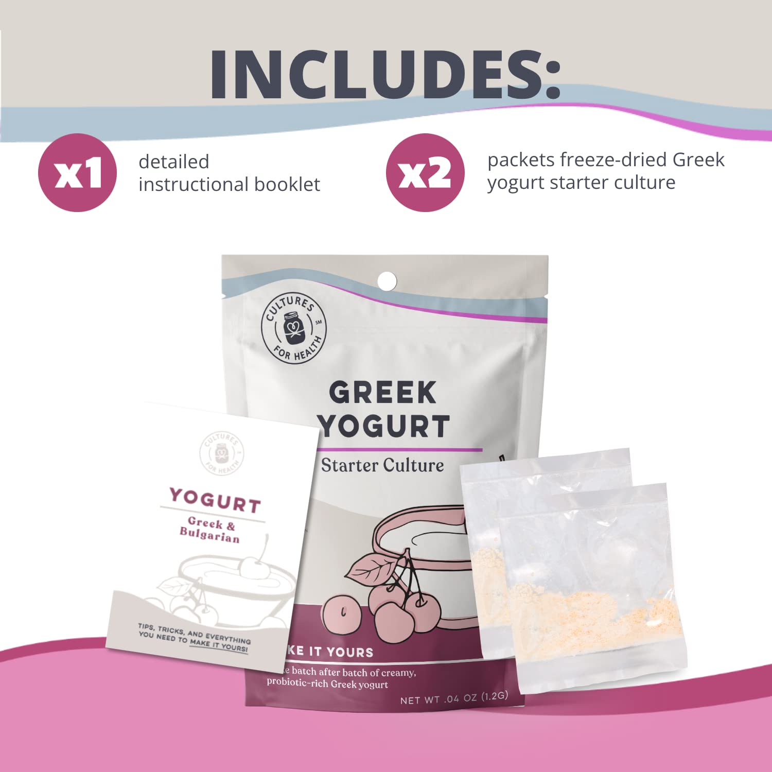 Cultures For Health yogurt culture powder used for gluten-free, non-GMO starter