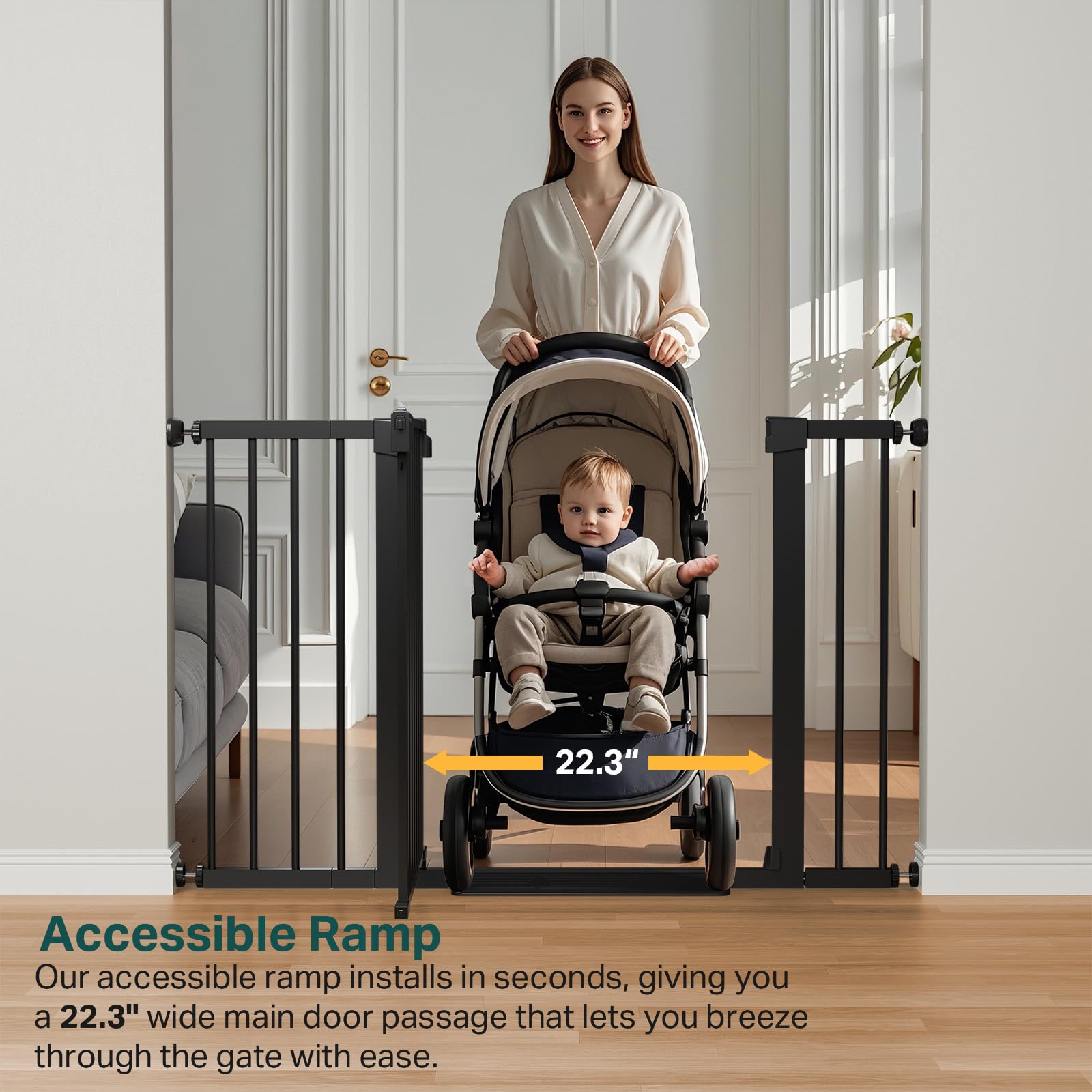 Cumbor adjustable width adapts from 29.7 to 48 inches