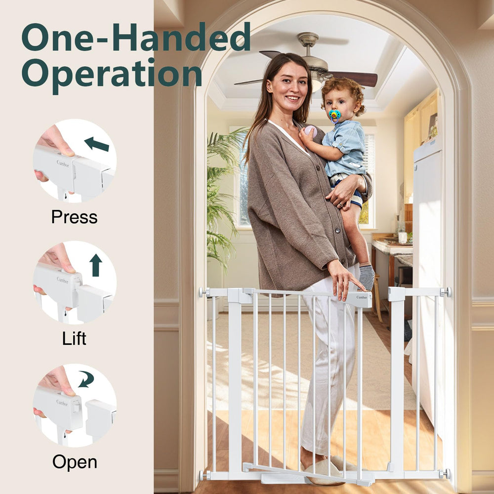 Cumbor anti-slip base keeps the gate stable.