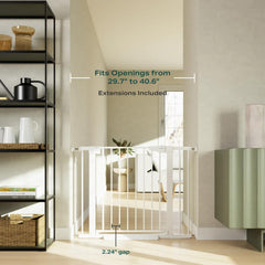 Cumbor auto-close gate enables smooth one-handed passage.