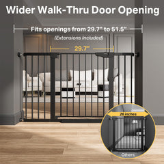 Cumbor gate auto-close function supports hands-free entry and secure closing.