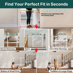 Cumbor baby gate auto-close feature for convenient passage