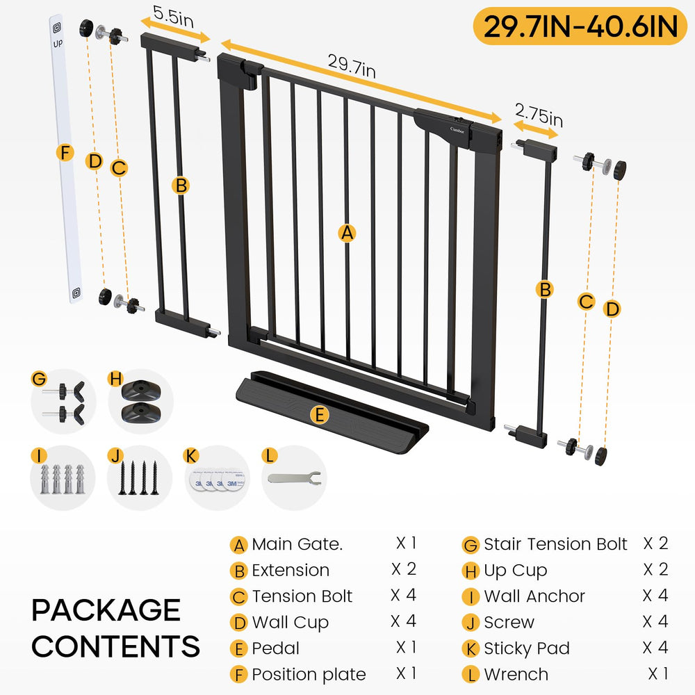 Cumbor black metal gate adds modern style to interiors
