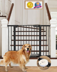 Cumbor baby gate stairs auto-close action for safer home use