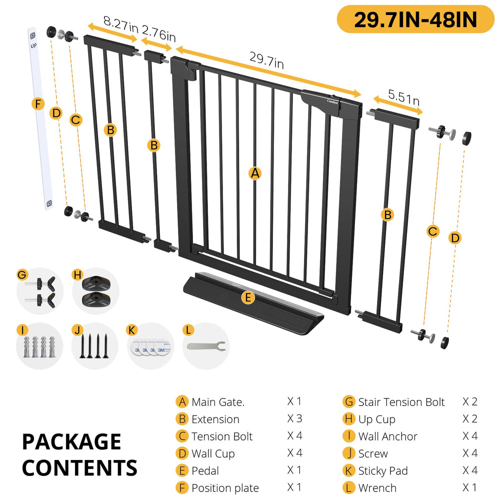 Cumbor indoor gate ideal for dog and child use in kitchens