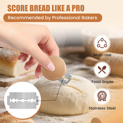 CUNSENR precision razor blades ensure sharp scores without dough tearing.