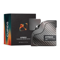 Cupids Hypnosis 3.0 bottle front shows premium pheromone fragrance for confident presence