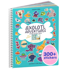 Cupkin Axolotl 300+ stickers cover showcases colorful, travel-friendly activity for kids