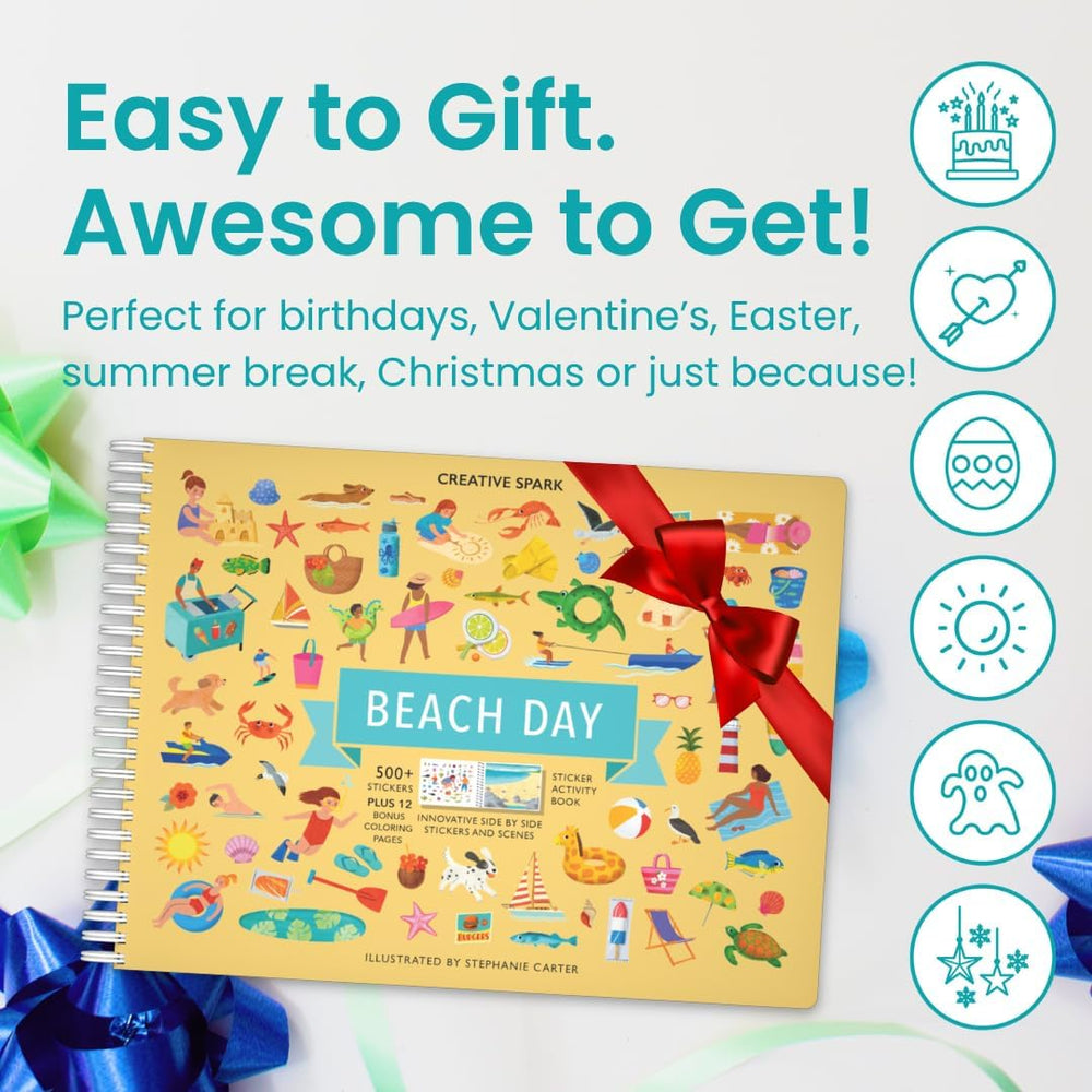 Cupkin Beach Day sticker book gift-ready packaging – perfect Easter basket stuffer