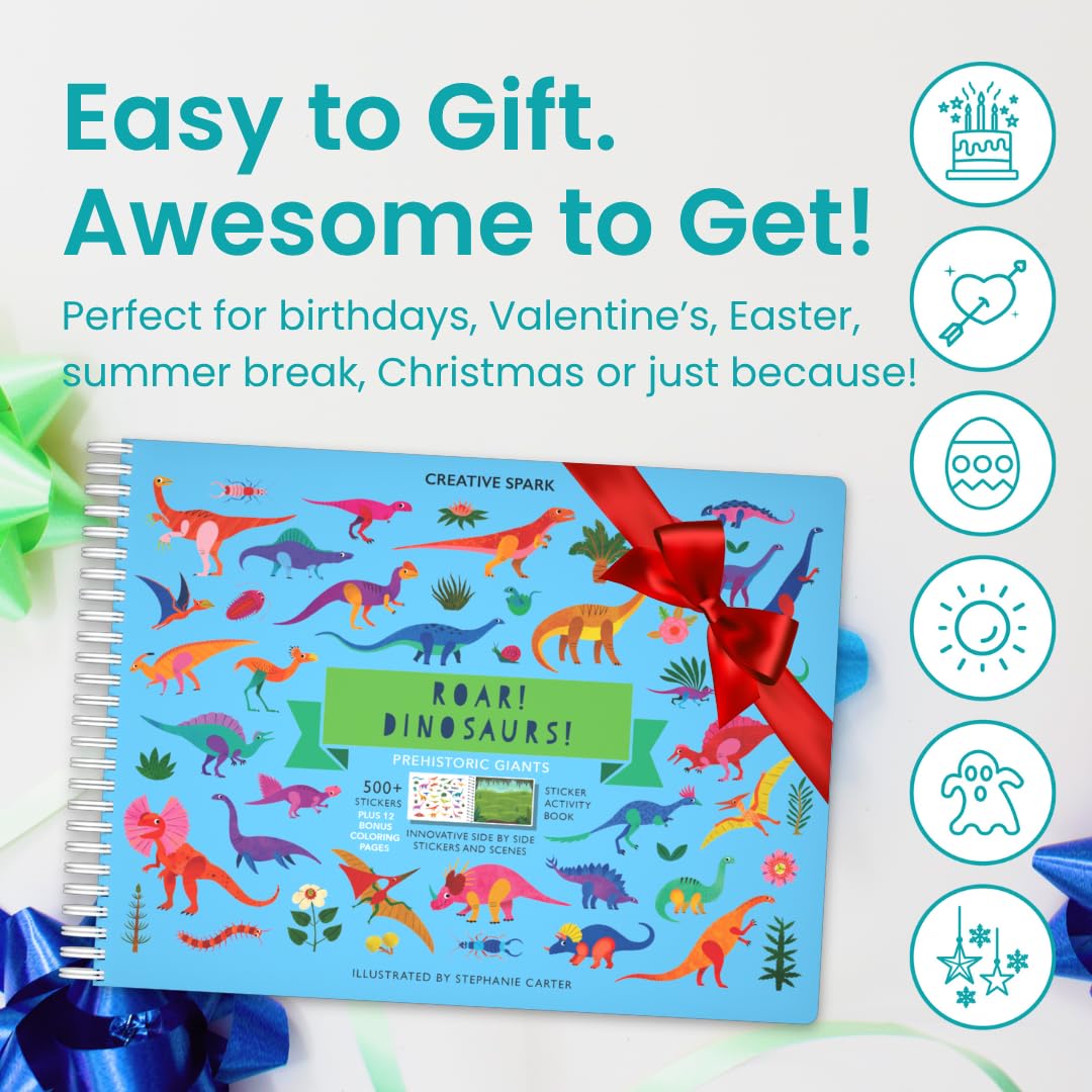 Cupkin Dinosaur Sticker Book gift-ready image suggesting a fun dinosaur crafts gift idea.