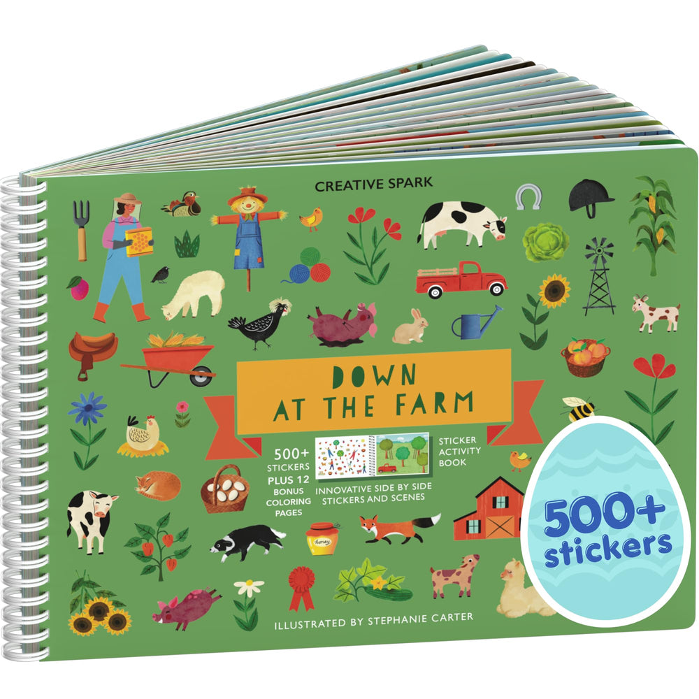 Cupkin Farm Animals Sticker Book cover, travel friendly gift for kids