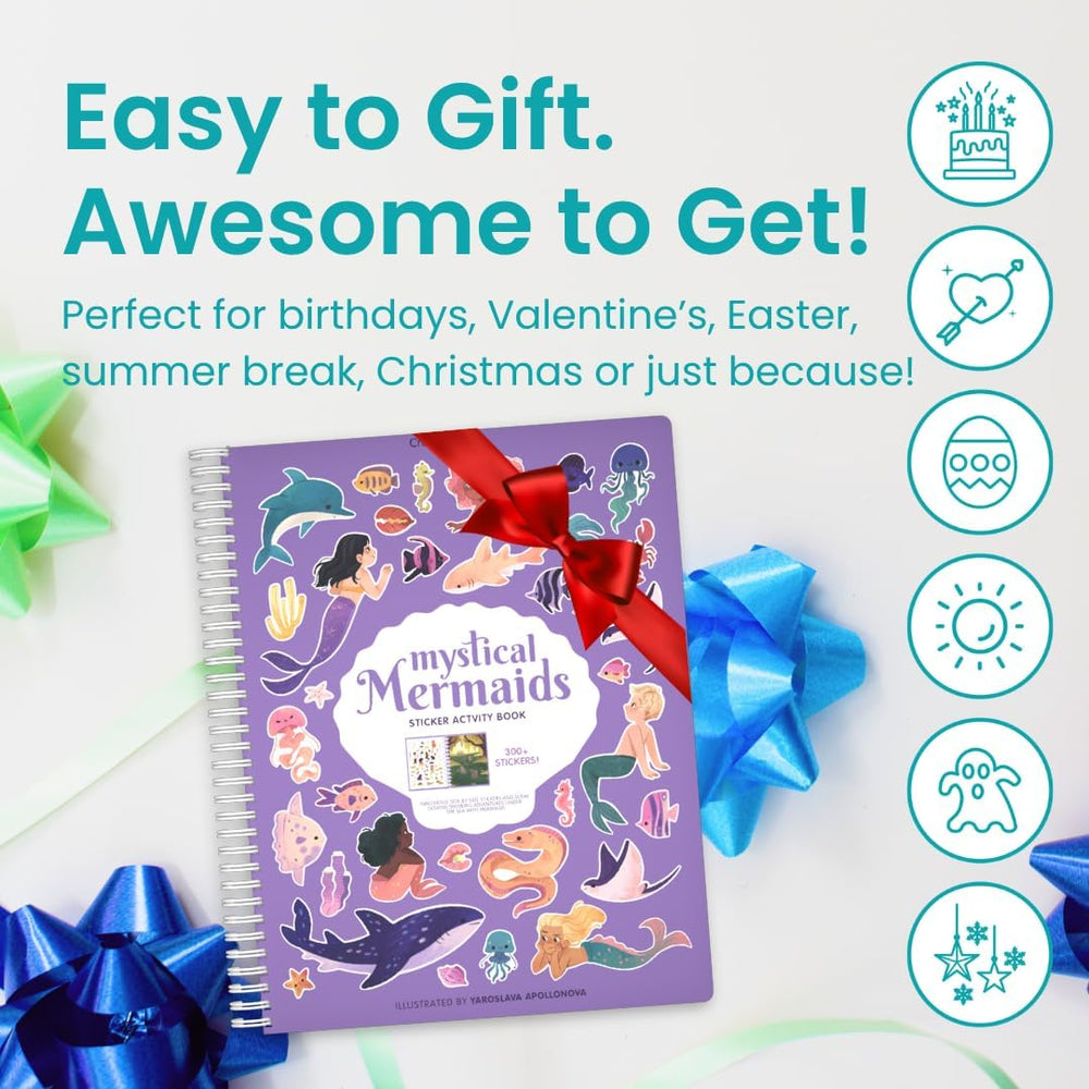 Gift-ready Cupkin Mystical Mermaids sticker book for kids