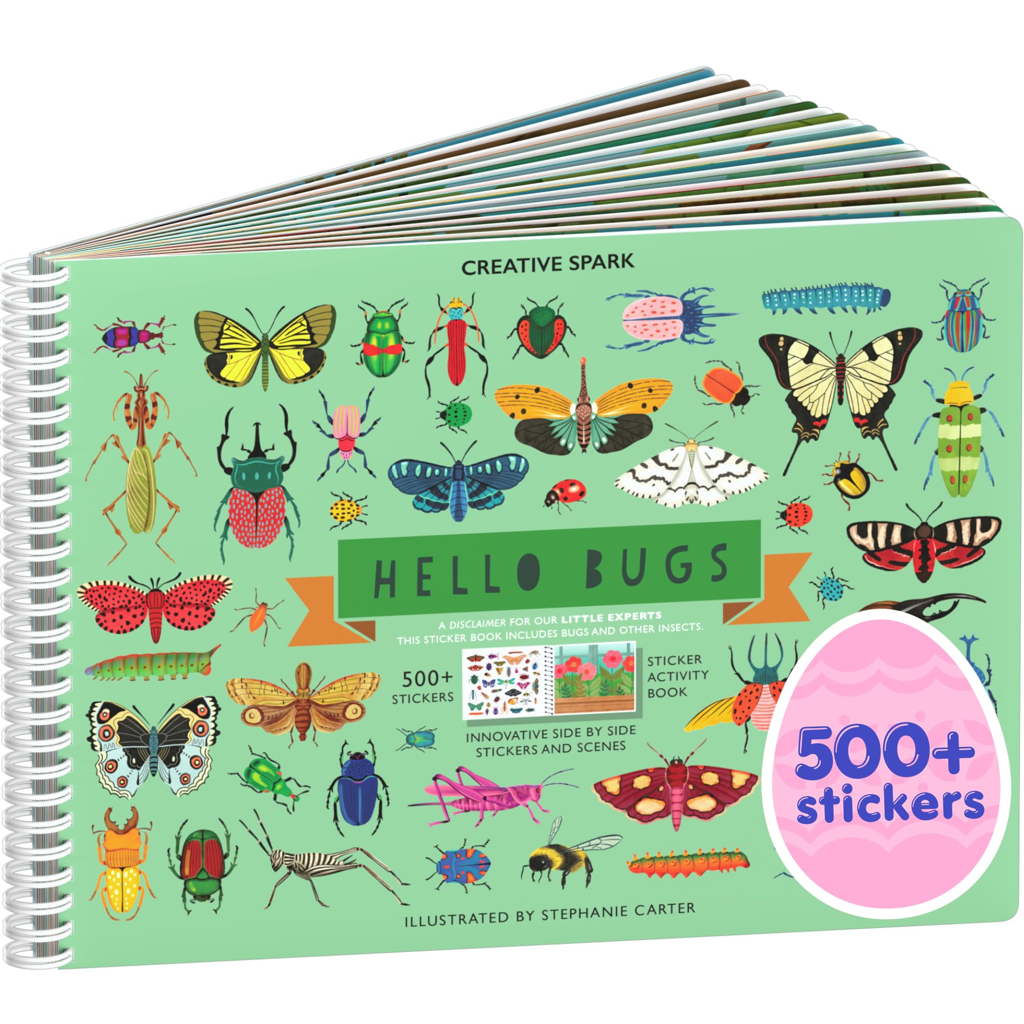 Cupkin Hello Bugs sticker book cover with vibrant bug art for imaginative play