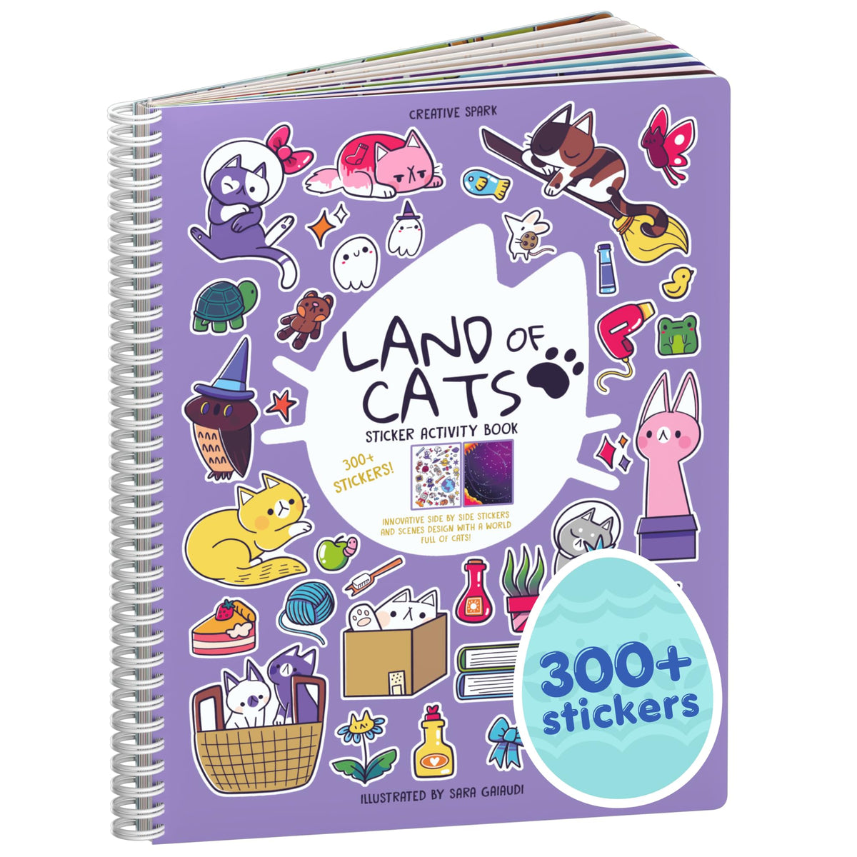Cupkin Land of Cats sticker book cover ideal for travel and imaginative play