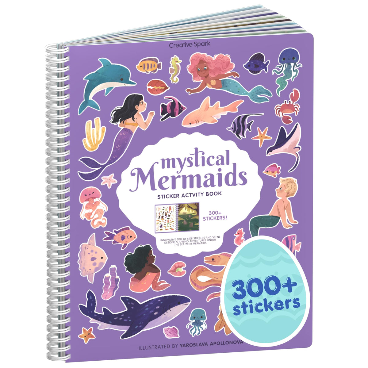 Cupkin Mystical Mermaids sticker book cover, ideal travel activity for kids 2-8