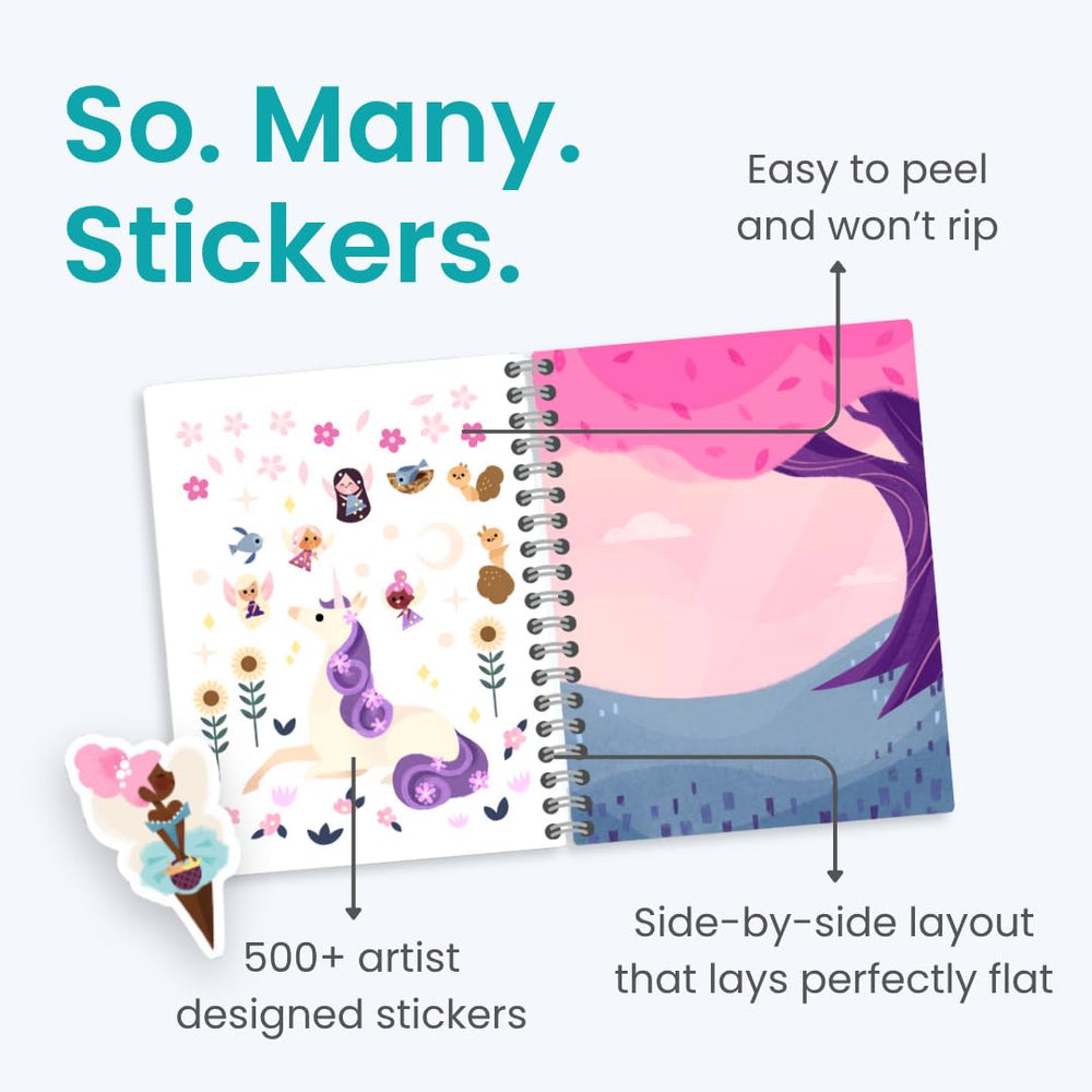 Cupkin Princess stickers spread with 500+ pieces fueling creative storytelling.
