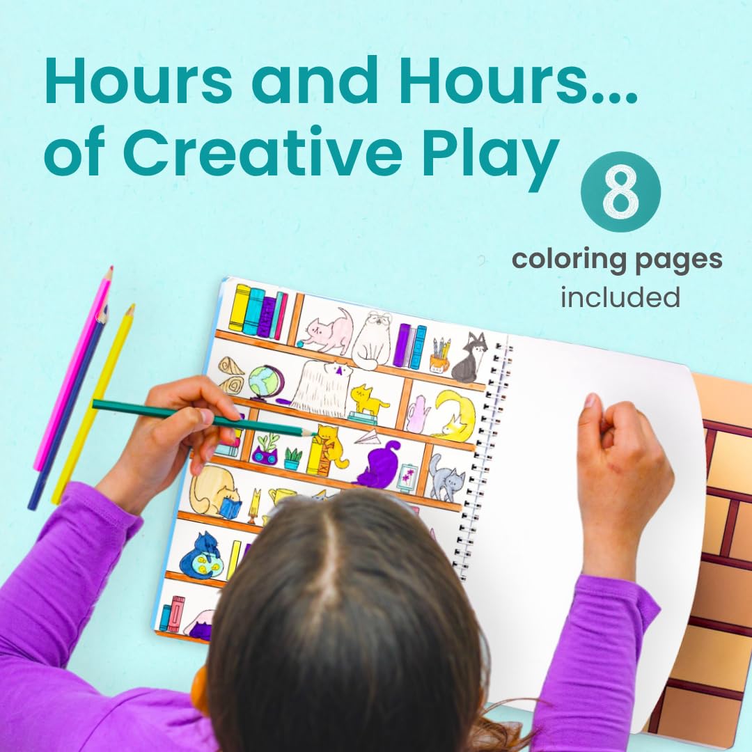 Cupkin World of Cats side-by-side pages support calm creative play