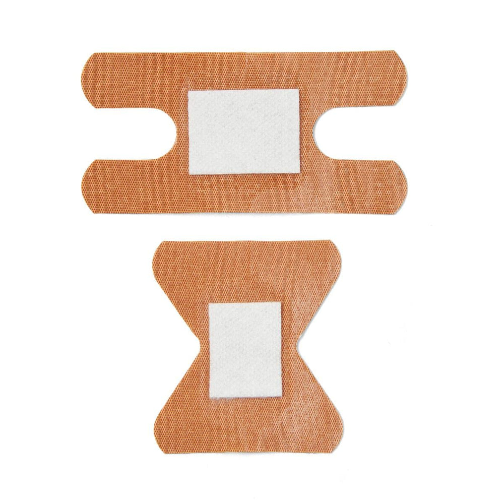 Curad Flex-Fabric finger and knuckle bandages contour to joints.
