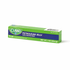 CURAD petroleum jelly moisturizes dry and chapped skin effectively.