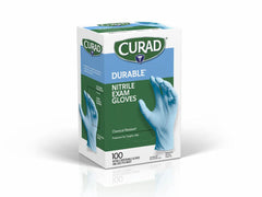 One size fits most Curad nitrile gloves, easy don for crafts or yard work.