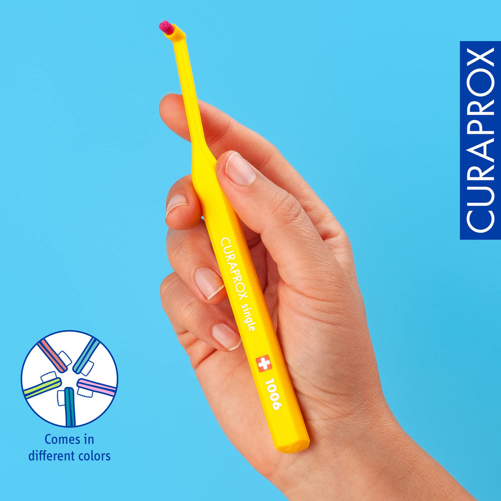 Curaprox CS 1006 gum-line care angle demonstrates gentle cleaning near gums