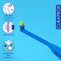 Curaprox CS 1006 ultra-soft bristles closeup for sensitive teeth and comfortable brushing