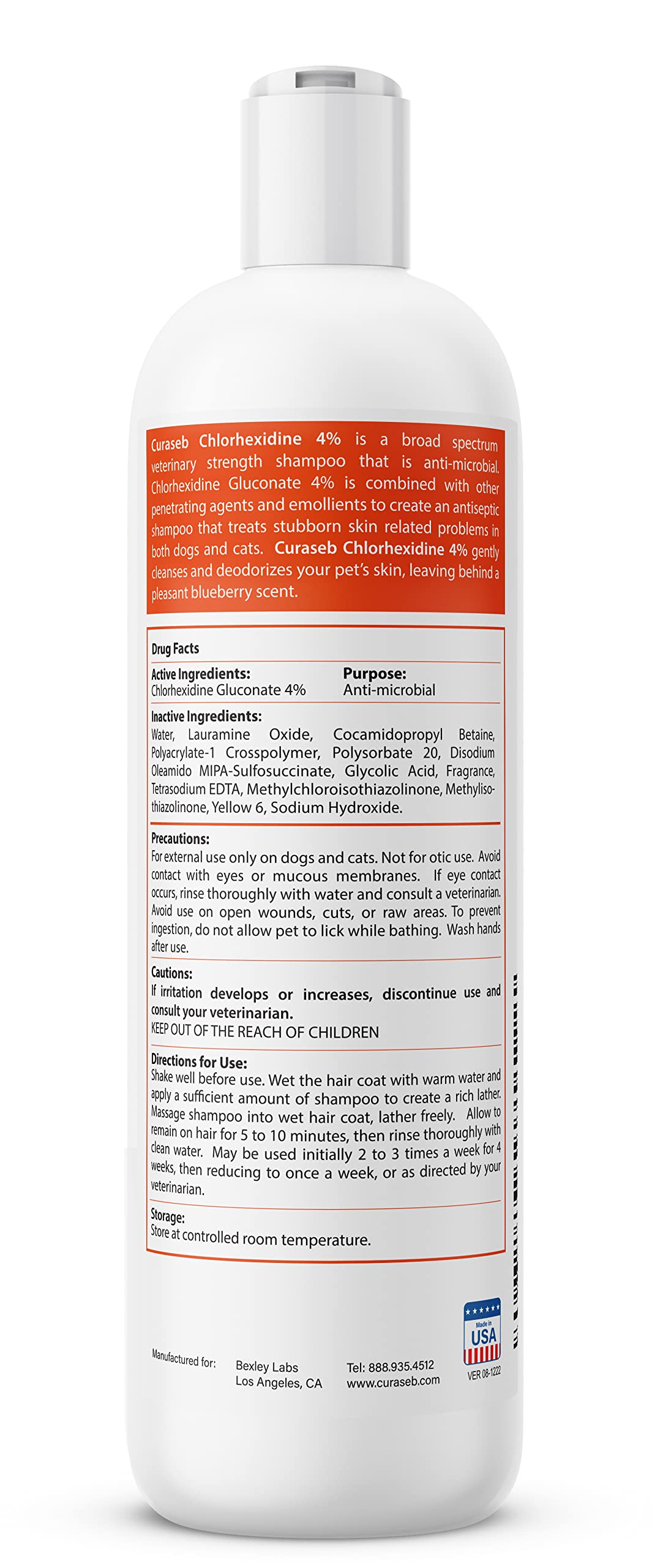 Curaseb shampoo applied to paw hotspot area for itch relief and cleansing