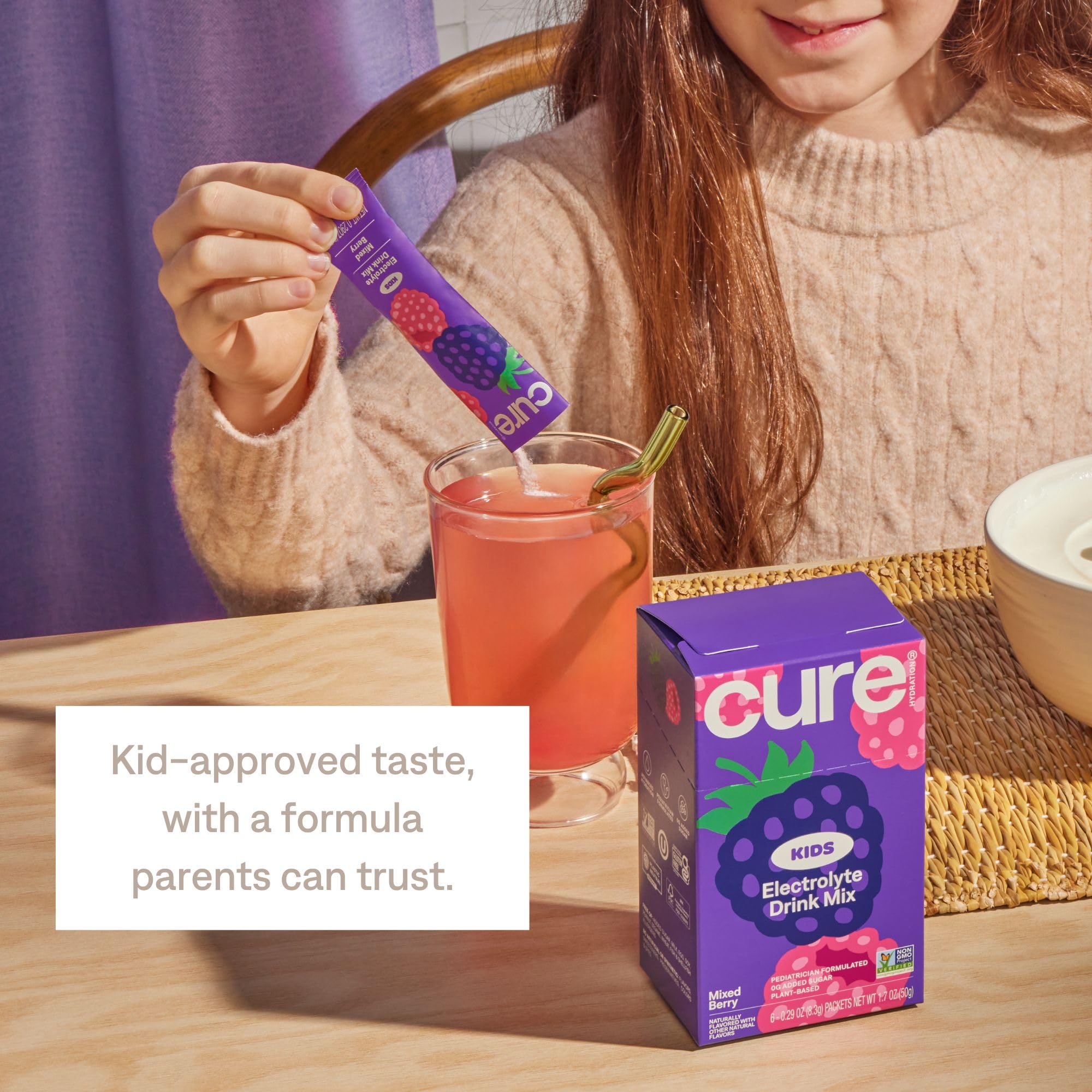 Cure Hydration Kids real ingredients like coconut water and fruit