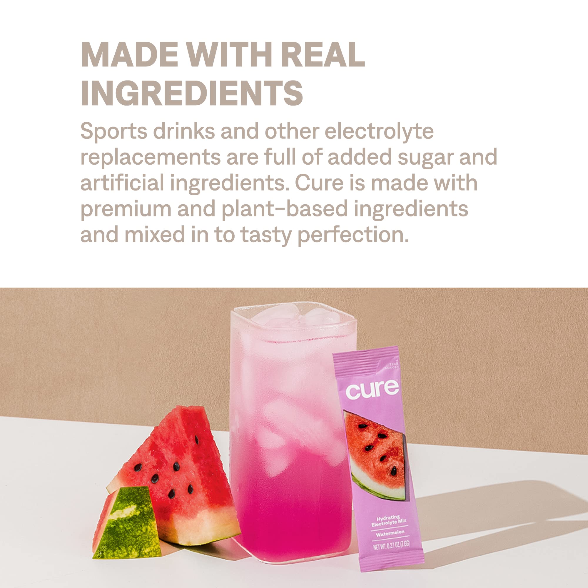 On-the-go bottle of Cure Hydration for daily hydration on the move.