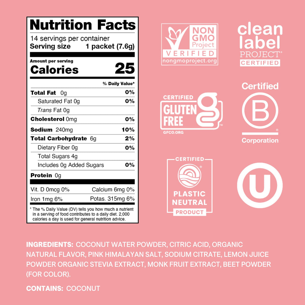Cure Hydration packet poured into a glass for post-workout hydration