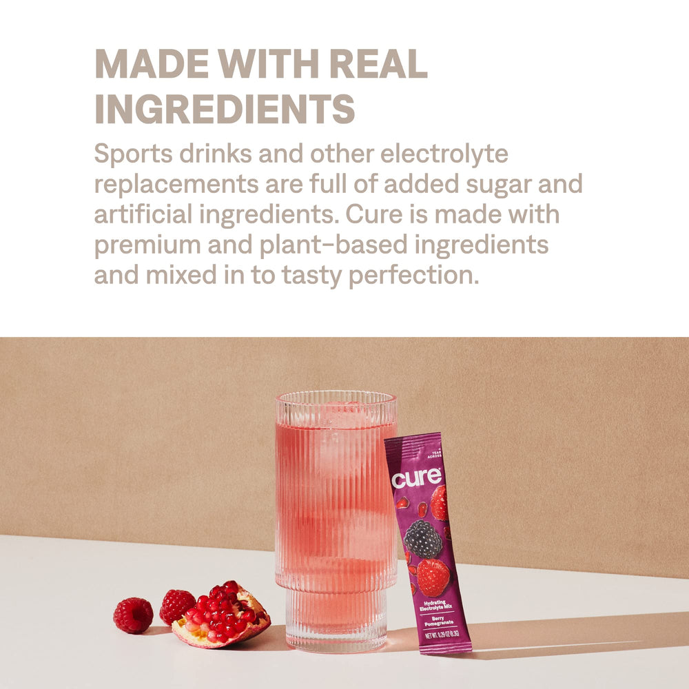 Cure Hydration vegan and kosher-certified formula supports everyday hydration