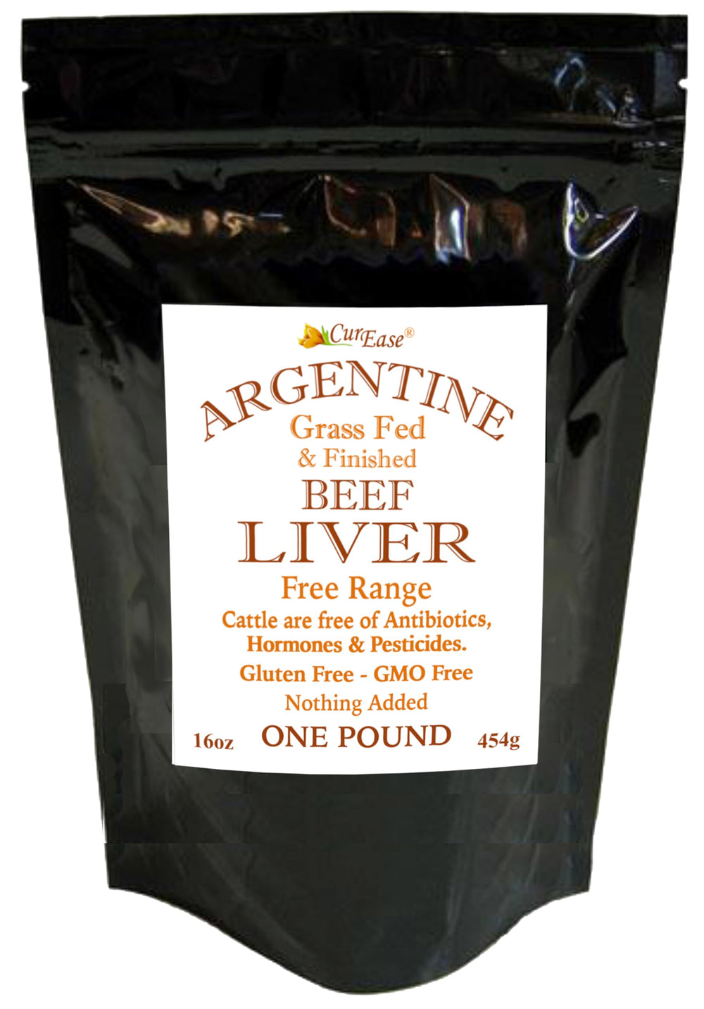 CurEase Argentine grass-fed beef liver powder bottle pour for easy daily mixing