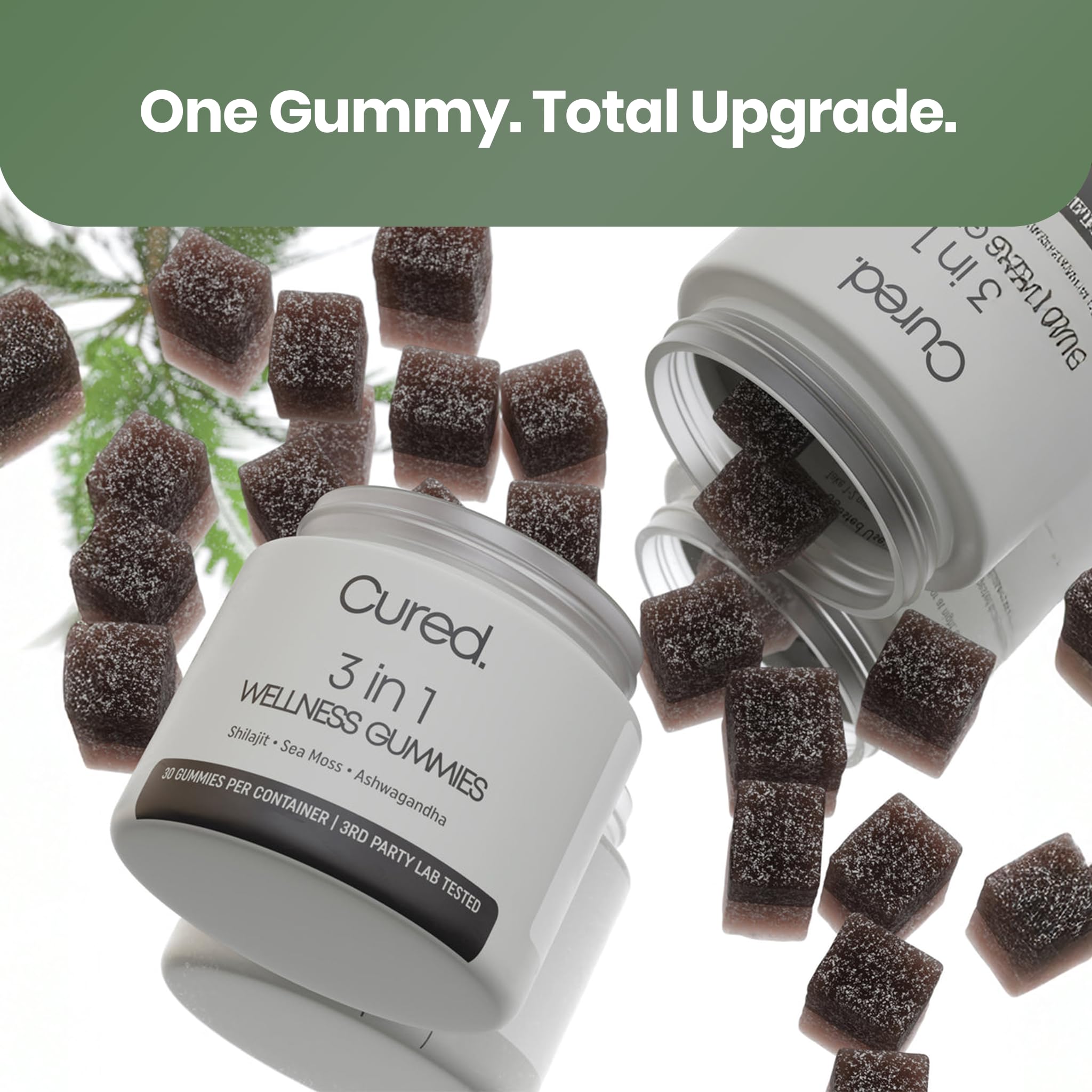 Cured daily-use gummies arranged neatly for convenient lifestyle.
