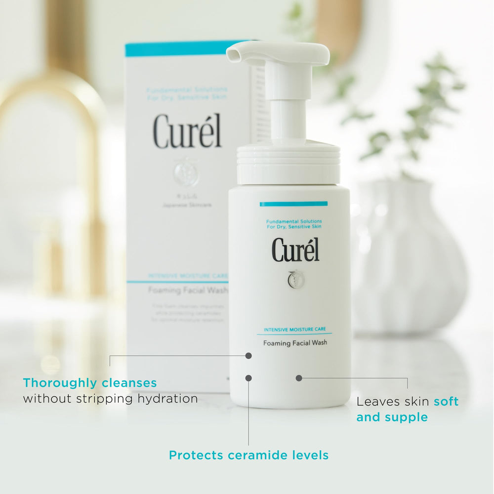 Daily routine with Curel for dry sensitive skin care