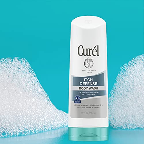 Curel Itch Defense for eczema-prone skin, soothing cleansing.