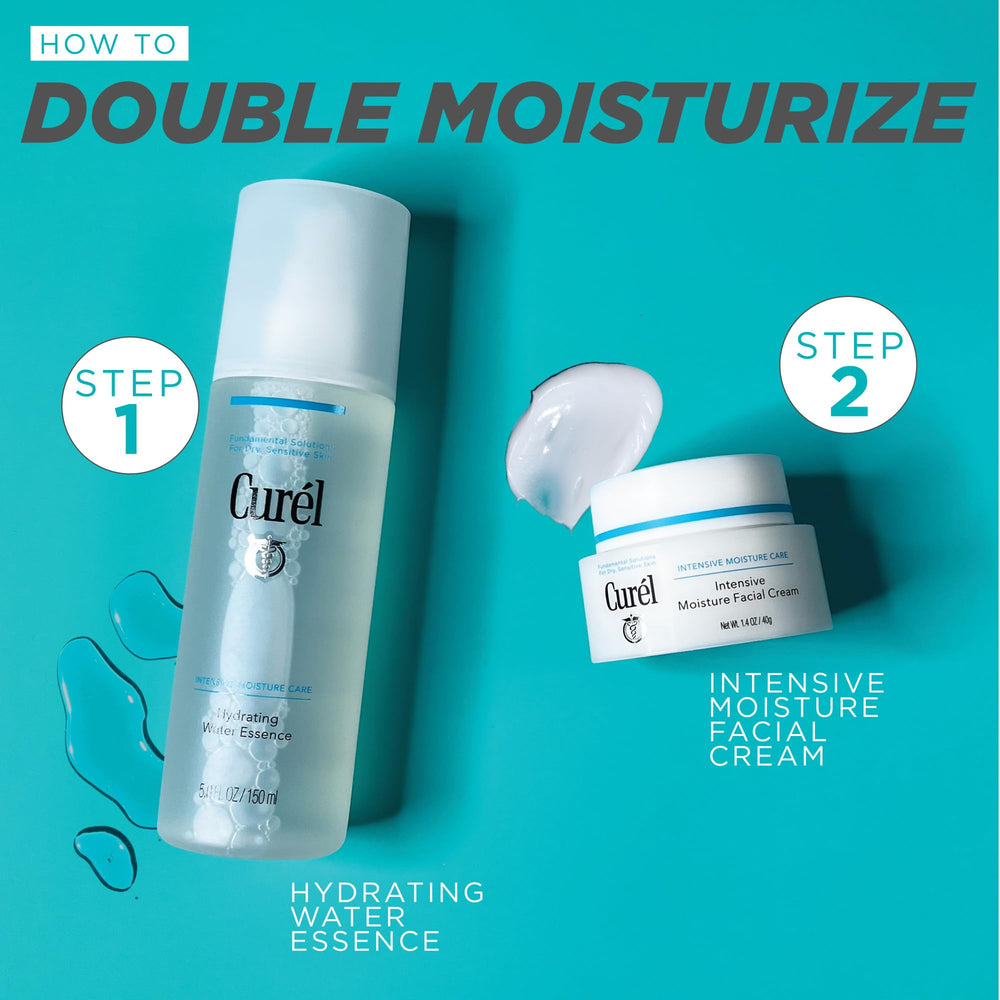 Curel moisturizer texture swatch on skin showing lightweight yet rich feel.