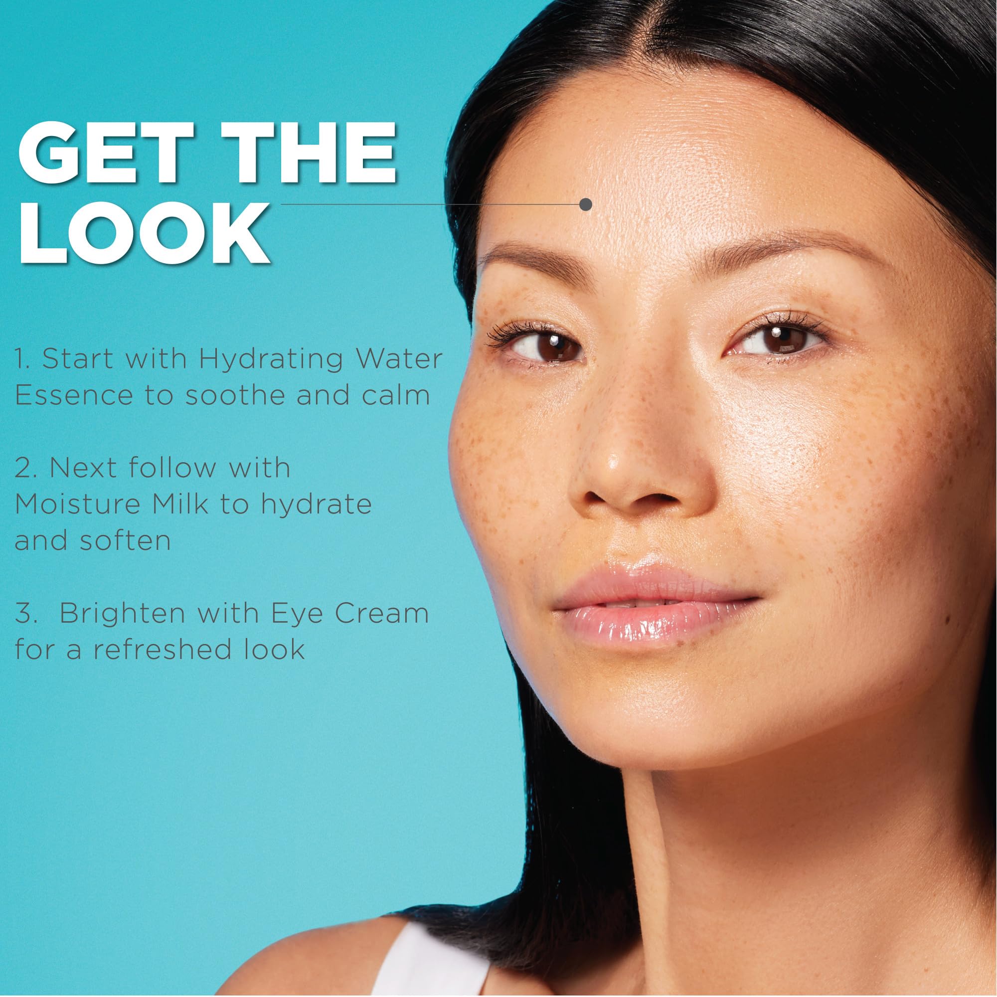 Curel Step Two routine visual showing the two-step moisturizing method