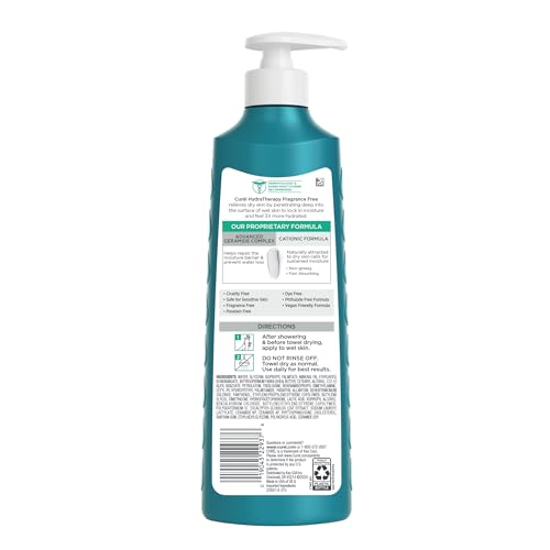 Towel-ready skin after application with Curel Hydra Therapy