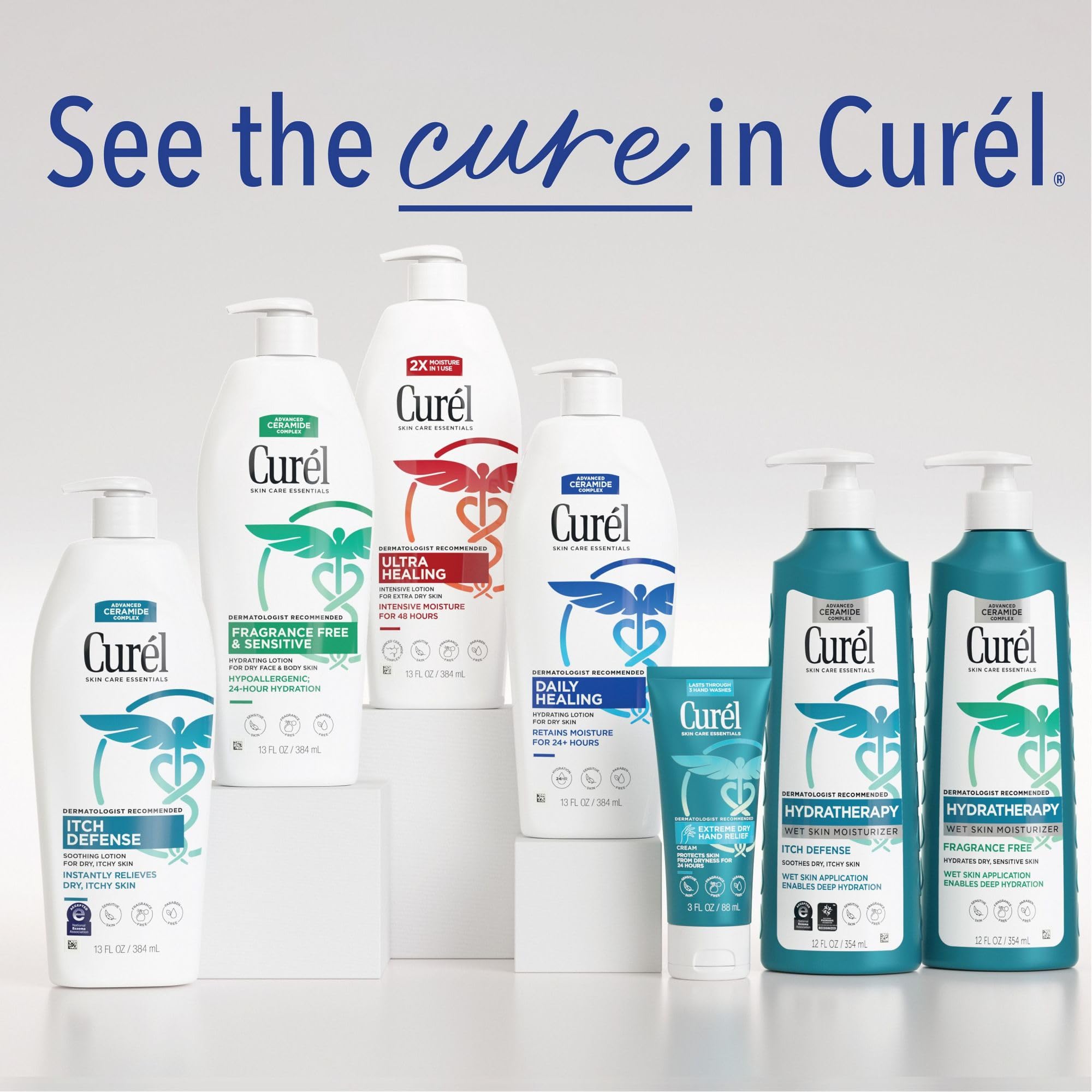 Curel Ultra Healing Intensive Lotion supports the skin moisture barrier for long-lasting hydration