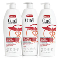 Curel Ultra Healing Lotion bottle, fragrance-free formula for extra-dry skin