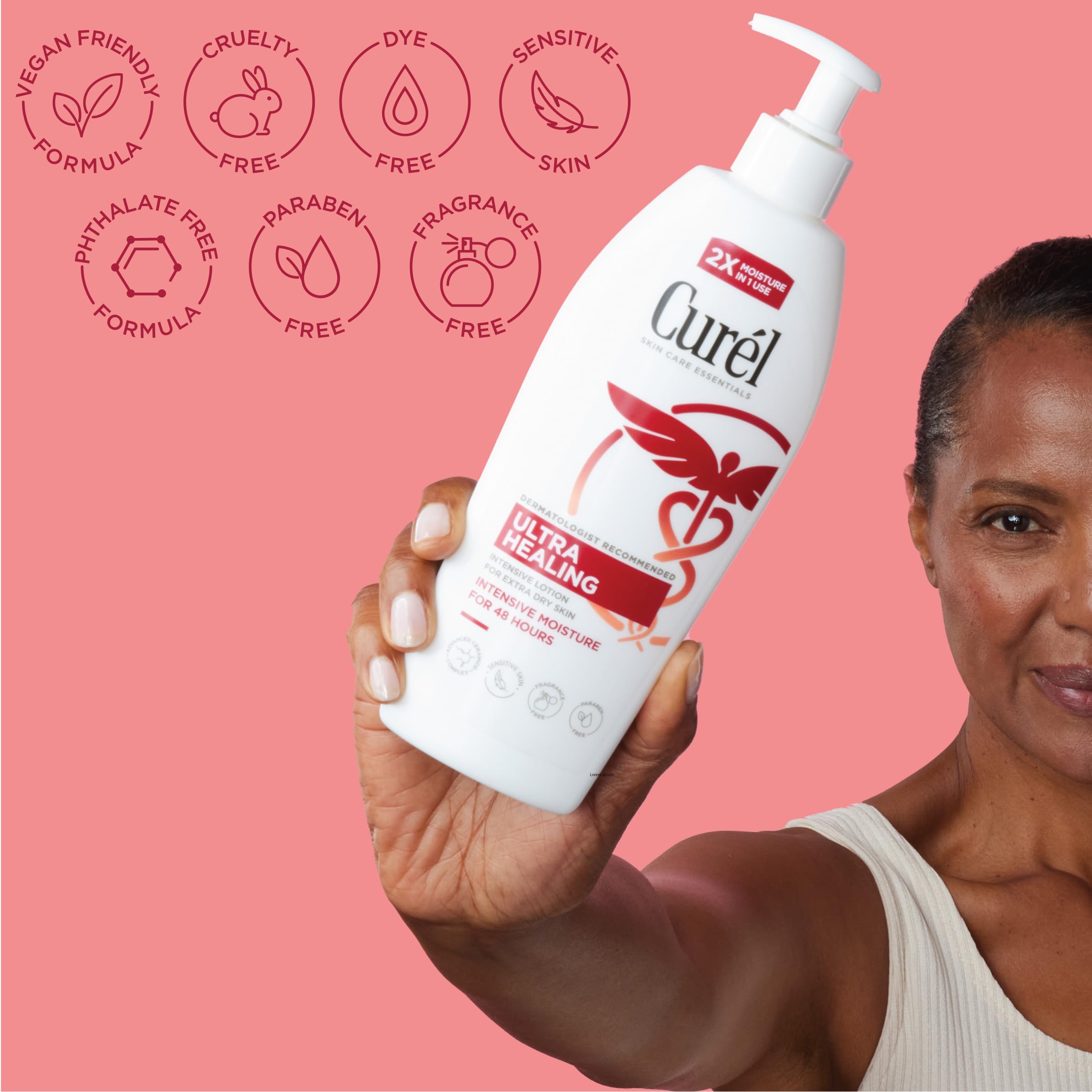 Curel Ultra Healing Lotion ceramide complex label signaling barrier support