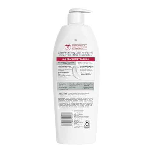 Cruelty-free packaging of Curel Ultra Healing Lotion in store