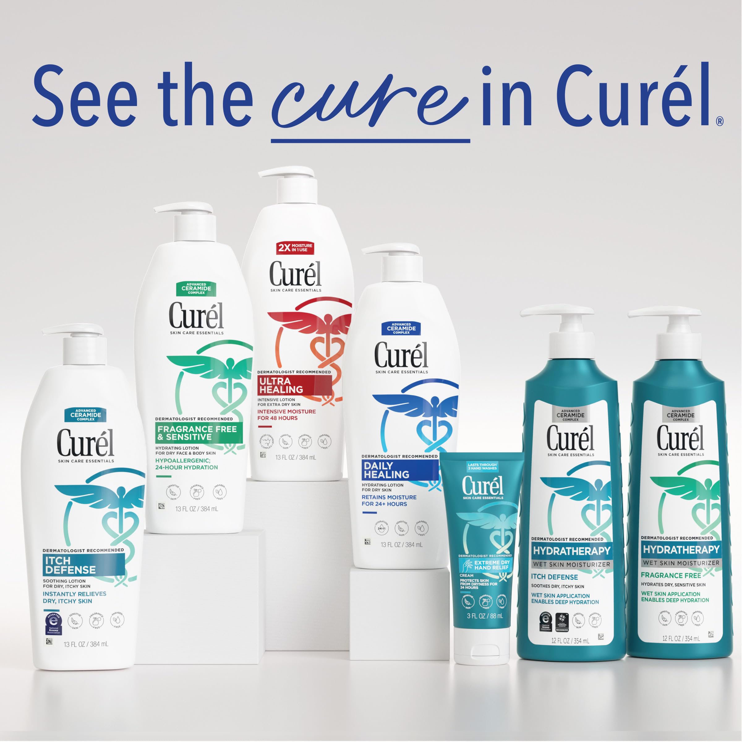 Curel Ultra Healing Lotion pack of three for family use