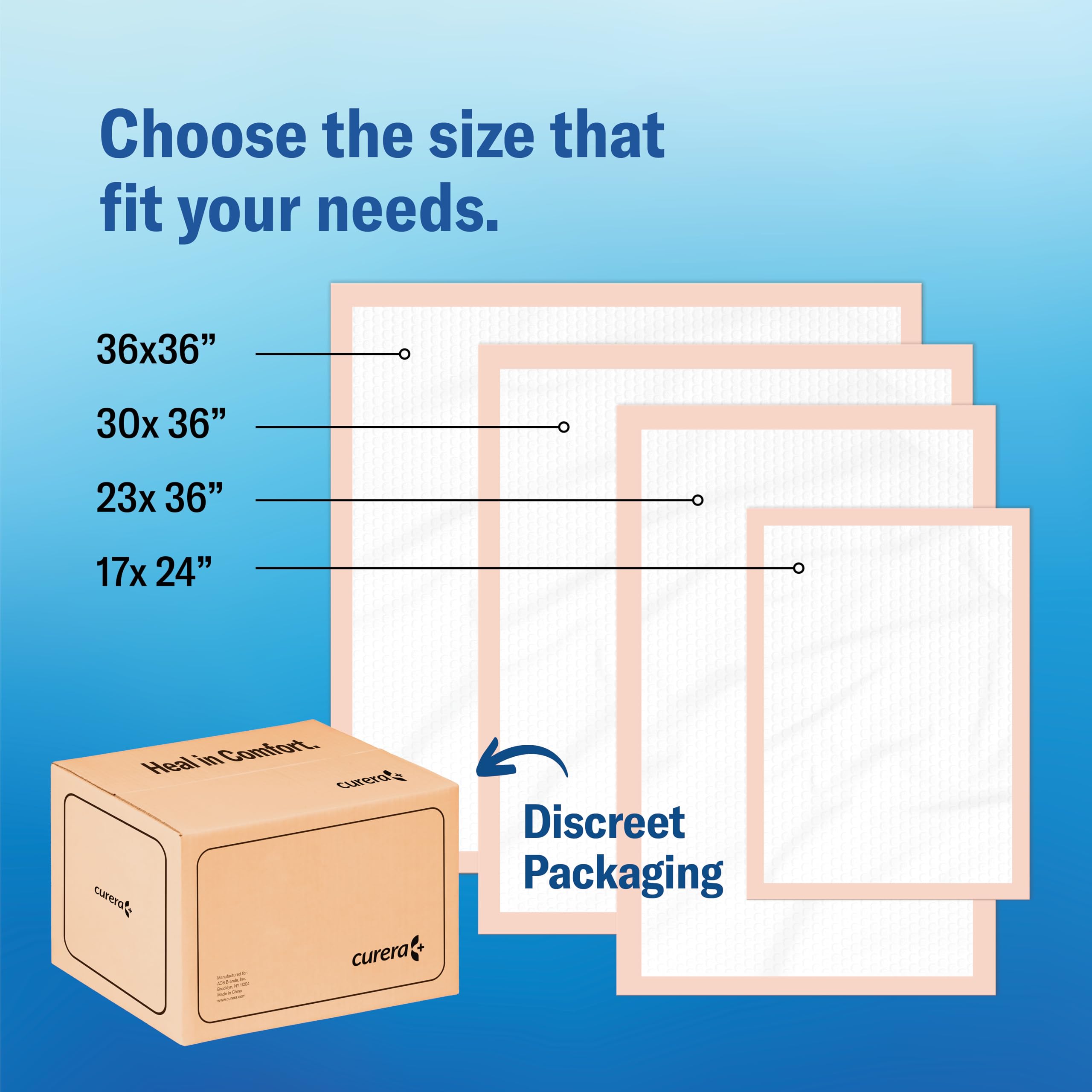 Curera Chucks XXL 30x36 pads provide maximum coverage on beds.