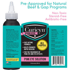 Curicyn dog eye drops application showing fast coverage for irritation