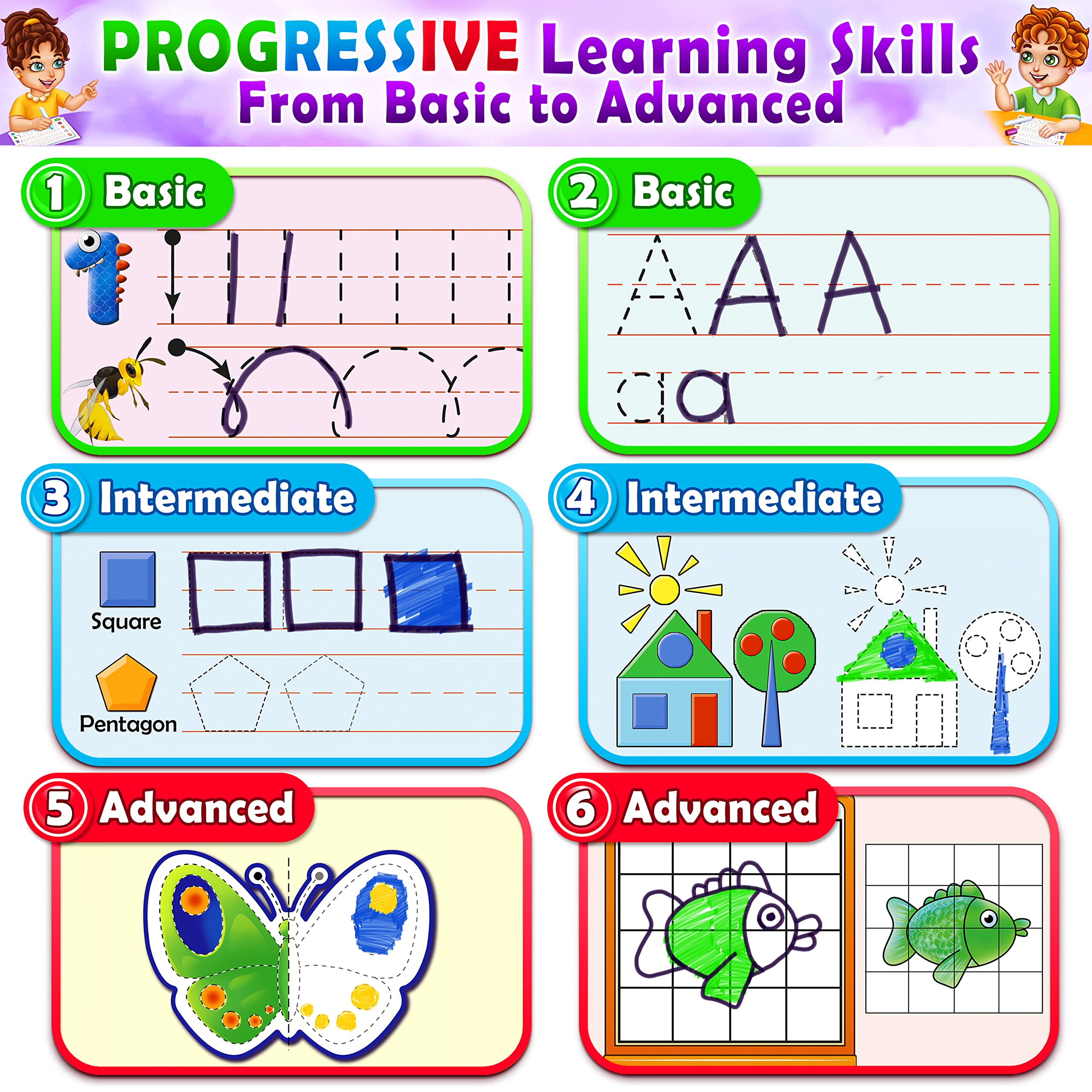 Curious 2 Learn tracing pages promote handwriting readiness with progressive lines.