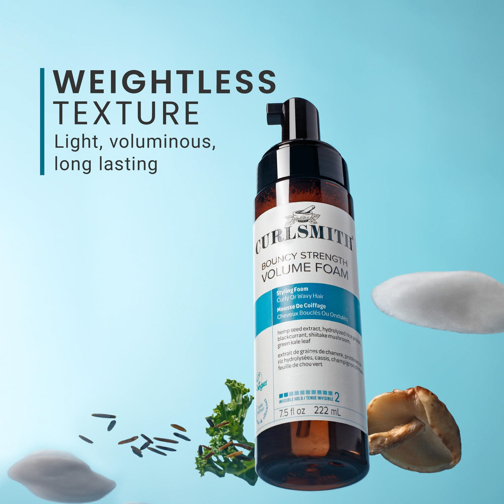 CurlSmith Volume Foam defines ringlets without heaviness on wavy hair.