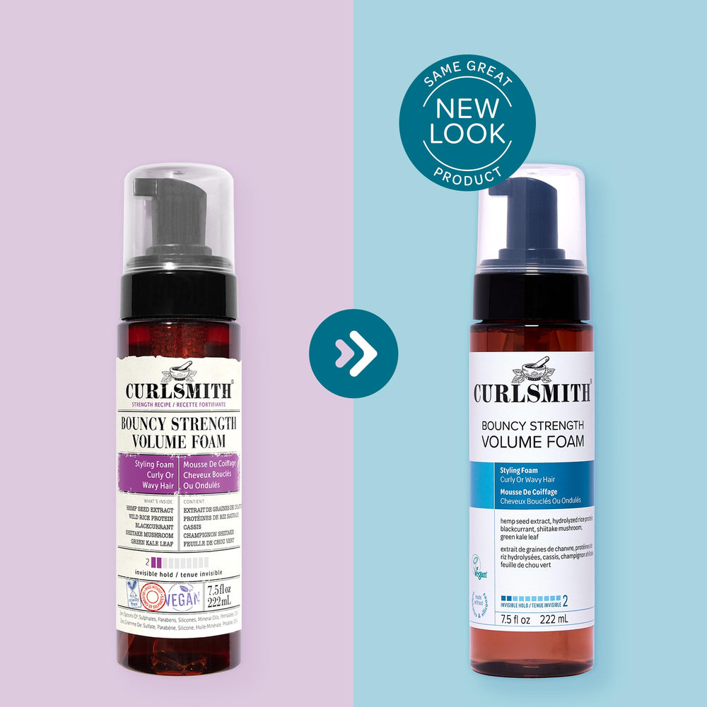 CurlSmith Bouncy Strength Volume Foam layers well with other curl products.