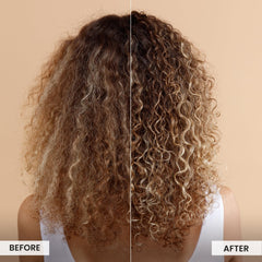 Curlsmith Curl Defining Soufflé during application demonstrates slip through curls.